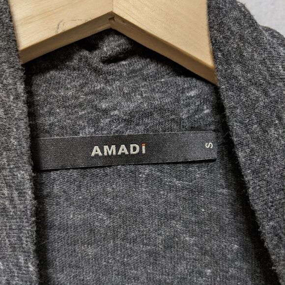 Anthropologie AMADI Gray Speckled Crossover Drape Front Top S - Picture 5 of 8